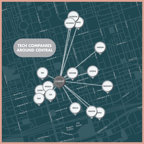 Central Condos map